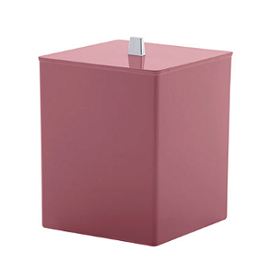 Lixeira Quadrada Quadratta Rosé 23cm PARAMOUNT