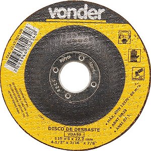 Disco de Desbaste 115x5,0x22,23mm VDA-50 VONDER