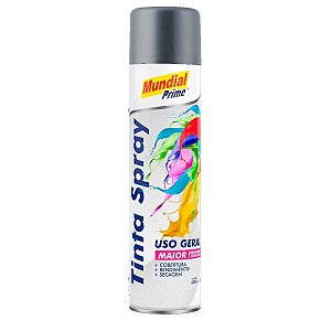 Tinta Spray Multiuso 400ml Cinza Primer MUNDIAL PRIME