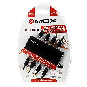 Carregador Universal para Notebook MOX MO-CB880 de 80 Watts Preto