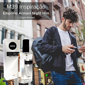 Perfume Contratipo Masculino M39 65 ml Inspirado em Emporio Armani Night Him Giorgio Armani