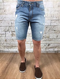 Bermuda Masculina Jeans PHILIPP PLEIN Skinny Rasgada