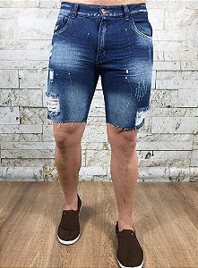 Bermuda Masculina Jeans ARMANI Manchada