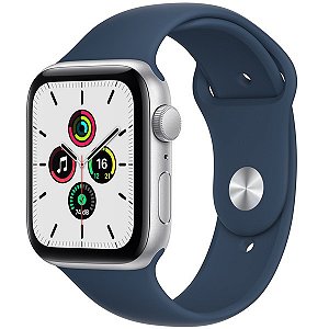 Smartwatch Apple Watch SE 44 mm MKQ43LL /A A2352 GPS Prata com Azul