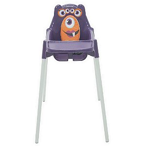 Cadeira de Refeição Infantil Tramontina Alta Monster Lilás