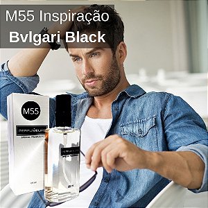 Perfume Contratipo Masculino M55 65 ml Inspirado em Bvlgari Black