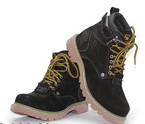 Bota Caterpillar Masculino Motociclista Preta/Semi Impermeável