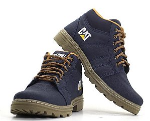 Bota Masculina CAT Caterpillar Sintética Azul Ardósia