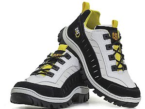 Bota Masculina CAT Caterpillar 090 Couro Legítimo Amarelo Cúrcuma