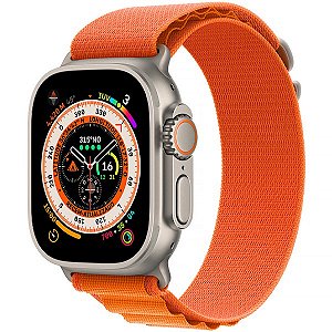 Apple Watch Ultra 49 mm / S MNHA3LL / A A2622 GPS + Celular Titânio Laranja Alpine Loop ORIGINAL Lumel Magazine Revendedora Autorizada