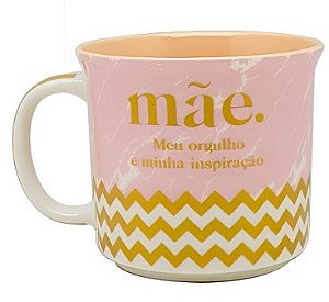 Caneca de Cerâmica Mãe Meu Orgulho e Minha Inspiração 350ml ZONA CRIATIVA