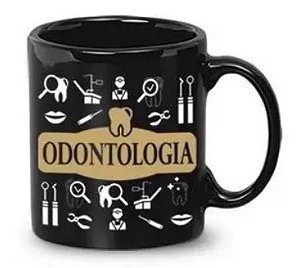 Caneca de Cerâmica Profissão Odontologia 320ml CERÂMICA REGINA