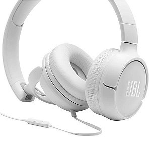 Fone de Ouvido JBL TUNE500 com Microfone e Cabo de 1.18 Metros Branco