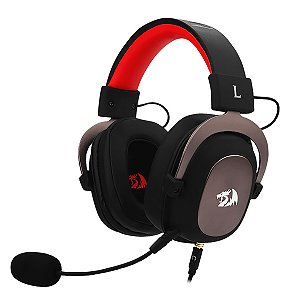 Games - Headset Gaming REDRAGON Zeus 2 H510-1 com USB / 3.5 m para PC PS4 Xbox One e Nintendo Switch Preto com Vermelho