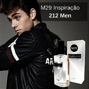 Perfume Contratipo Masculino M29 65 ml Inspirado na fragrância 212 Men