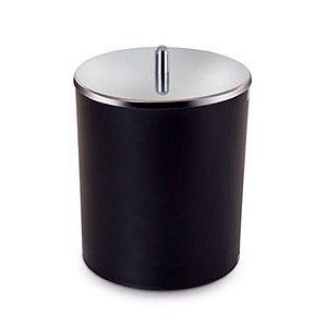 Lixeira ARTHI com Tampa de Inox 05 Litros Preta