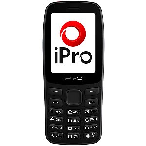 Celular IPRO A25 Dual SIM Tela de 1.8" Câmera VGA e Rádio FM Preto com Vermelho