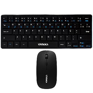Kit Teclado sem Fio SATELLITE AK-731G Português + Mouse 1.600 DPI Preto