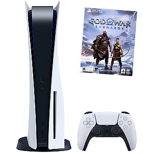 Console Playstation 5 + God of War Ragnarök, 825GB, White, Com 1