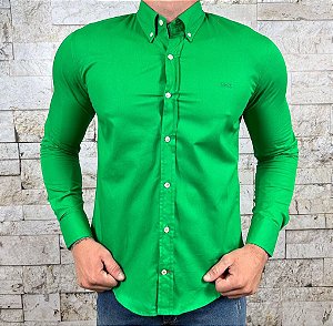 Camisa Masculina HB Manga Longa Verde
