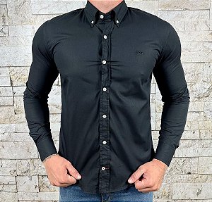 Camisa Masculina HB Manga Longa Preto