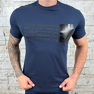 Camiseta Masculina ARMANI Armani Jeans Azul Marinho