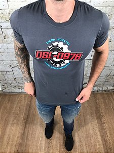 Camiseta Masculina DIESEL Chumbo Diferenciada