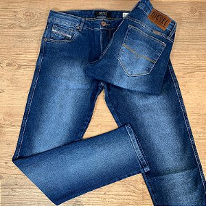 Calça Masculina Jeans DIESEL Azul Médio Manchada Básica