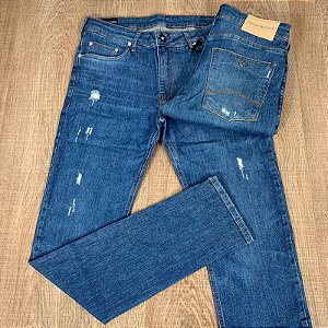 Calça Masculina Jeans ARMANI Azul Básico Skinny Desfiada