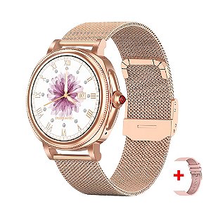 Smartwatch Relógio MELANDA 2023 Nova Moda Feminina Bluetooth Call 100+ Sport Moda Fitness