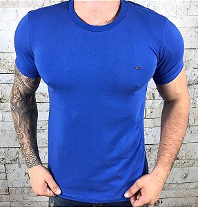 Camiseta Masculina TH Azul Bic Básica