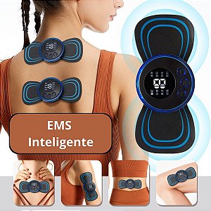 Massageador Portátil Recarregável EMS Massageador Recarregável Portátil Dor Pescoço Pernas Coluna