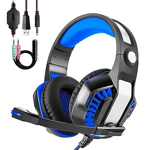 Fone de Ouvido Gamer KP-491 Headset com Led e Microfone KNUP