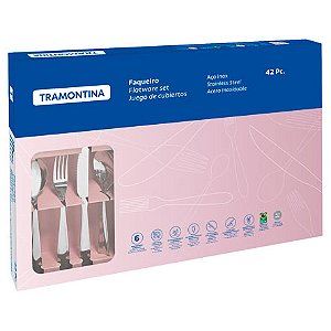 Faqueiro de Inox TRAMONTINA Laguna com 42 Peças