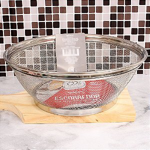 Escorredor para Alimento WELLMIX em Aço Inox com 25cm