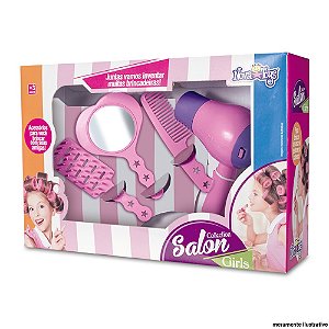 Kit Salão de Beleza Infantil com Secador e Acessórios