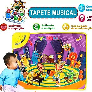 Tapete Brinca Bebê Musical Infantil Baby Sons de Animais com Luz WELLKIDS