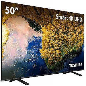 Smart TV DLED 50" TOSHIBA 4K Ultra HD Wi-Fi e Bluetooth com Conversor Digital