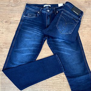 Calça Masculina Jeans CK Azul Médio Skinny