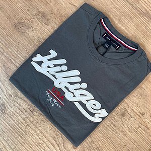 Camiseta Masculina TH Cinza