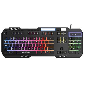 Games - Teclado USB Gamer HOOPSON Led RGB MJ-60 Preto