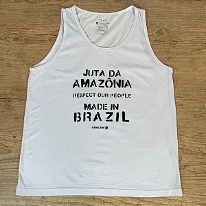 Camiseta Masculina Regata OSK Branco Amazônia