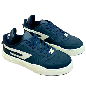Tênis Masculino DIESEL Sukiyo Low Couro Preto Branco