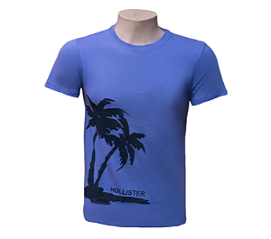 Camiseta Masculina HOLLISTER Azul