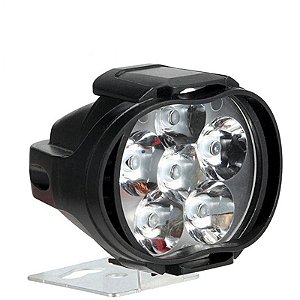 Faróis para Moto com Interruptor 6500k 06 LED Working Spot Light Super Brilhantes Impermeáveis 02 Peças