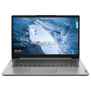 Notebook Lenovo Ideapad 1 14IGL7 Intel Celeron N4020 de 1.1GHZ Tela HD 14" / 4GB de Ram / 64GB Cinza