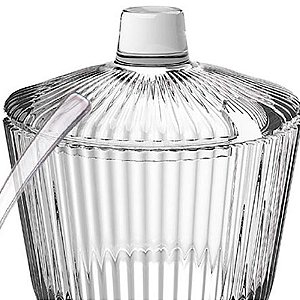 Açucareiro de Vidro ETILUX  Graffiato com colher 08x06 cm