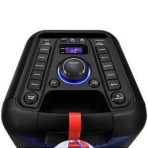 Caixa de Som AIWA Flame Line 2 de 8" 1.000 Watts P.M.P.O com Bluetooth / USB Preto