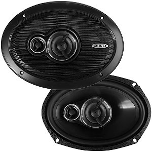 Alto-Falante Automotivo AIWA Tamanho 6x9 com 03 Vias 150 Watts Preto