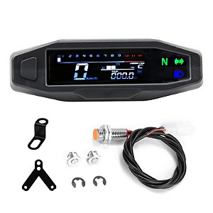 Medidor de RPM para Motocicleta Velocímetro Digital Odômetro Injeção Elétrica Carburador
